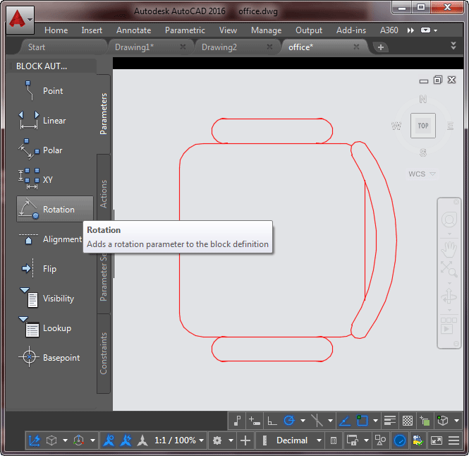 AutoCAD Block Editor - Click for larger AutoCAD Block Editor - Click for larger