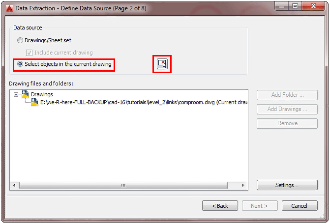 Attribute Extraction Dialog Attribute Extraction Dialog
