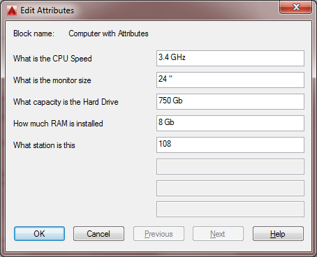 Inserting a Block with Attributes Inserting a Block with Attributes