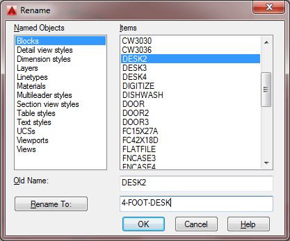 Rename Command in AutoCAD Rename Command in AutoCAD