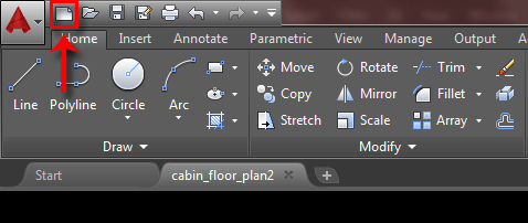 Starting a new Drawing in AutoCAD