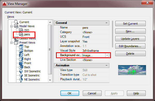 View Dialog in AutoCAD 2016 View Dialog in AutoCAD 2016