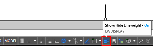 Lineweight Status in AutoCAD Lineweight Status in AutoCAD